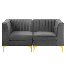 Load image into Gallery viewer, Triumph Channel Tufted Performance Velvet Loveseat by Modway
