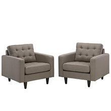 Load image into Gallery viewer, Empress Upholstered Fabric Armchair Set of 2 by Modway
