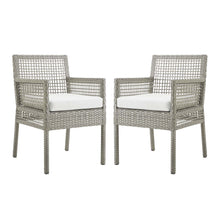 Load image into Gallery viewer, Aura Outdoor Patio Wicker Rattan Dining Armchair Set of 2 by Modway
