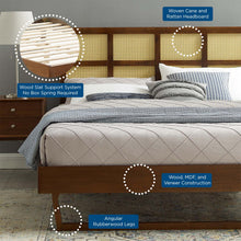 Load image into Gallery viewer, Sidney Cane and Wood Queen Platform Bed With Angular Legs by Modway

