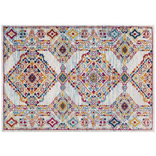 Load image into Gallery viewer, Entourage Khalida Distressed Floral Lattice 8x10 Area Rug by Modway
