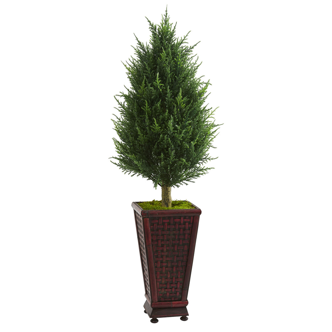 4' Cypress Cone Artificial Tree in Decorative Planter