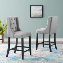 Load image into Gallery viewer, Baronet Upholstered Fabric Counter Bar Stool Set of 2 by Modway
