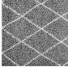 Load image into Gallery viewer, Toryn Diamond Lattice 5x8 Shag Area Rug by Modway
