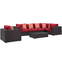 Load image into Gallery viewer, Convene 7 Piece Outdoor Patio Sectional Set by Modway
