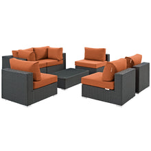 Load image into Gallery viewer, Sojourn 7 Piece Outdoor Patio Sunbrella¨ Sectional Set by Modway
