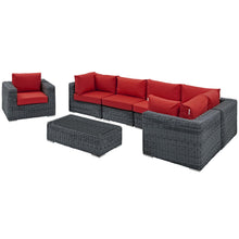 Load image into Gallery viewer, Summon 7 Piece Outdoor Patio Sunbrella¨ Sectional Set by Modway
