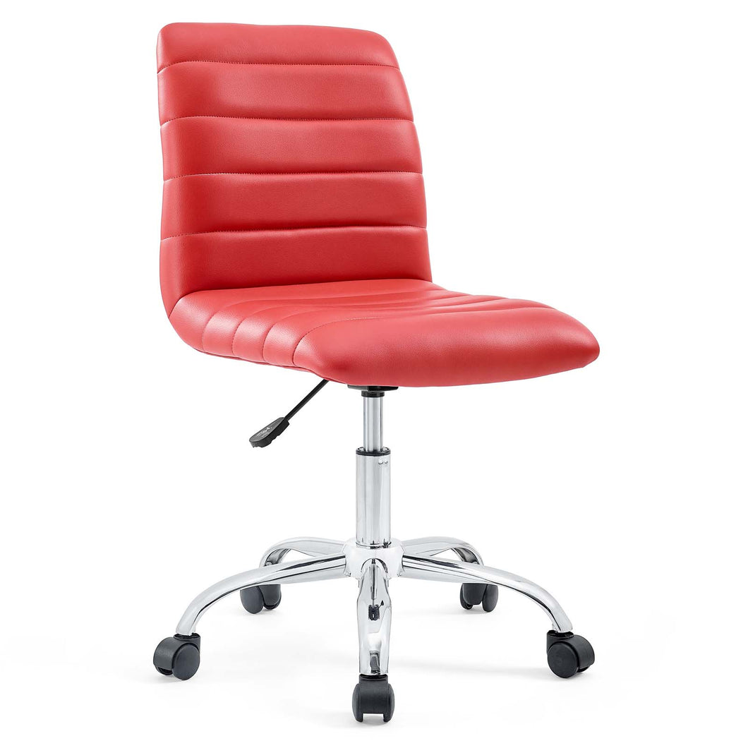 Ripple Armless Mid Back Vinyl Office Chair by Modway