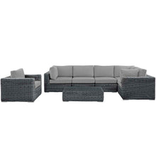 Load image into Gallery viewer, Summon 7 Piece Outdoor Patio Sunbrella¨ Sectional Set by Modway
