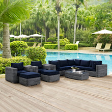 Load image into Gallery viewer, Summon 10 Piece Outdoor Patio Sunbrella¨ Sectional Set by Modway
