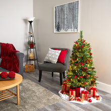 Load image into Gallery viewer, 4&#39; Norway Mixed Pine Artificial Christmas Tree w/ 150 Clear LED Lights
