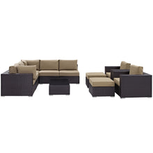 Load image into Gallery viewer, Convene 10 Piece Outdoor Patio Sectional Set by Modway
