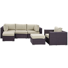 Load image into Gallery viewer, Convene 6 Piece Outdoor Patio Sectional Set by Modway
