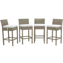Load image into Gallery viewer, Conduit Outdoor Patio Wicker Rattan Bar Stool Set of 4 by Modway
