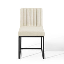 Load image into Gallery viewer, Carriage Channel Tufted Sled Base Upholstered Fabric Dining Chair by Modway
