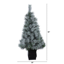 Load image into Gallery viewer, 4&#39; Snowy Mountain Pine Artificial Christmas Tree w 150 LED Lights
