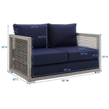 Load image into Gallery viewer, Aura Outdoor Patio Wicker Rattan Loveseat by Modway
