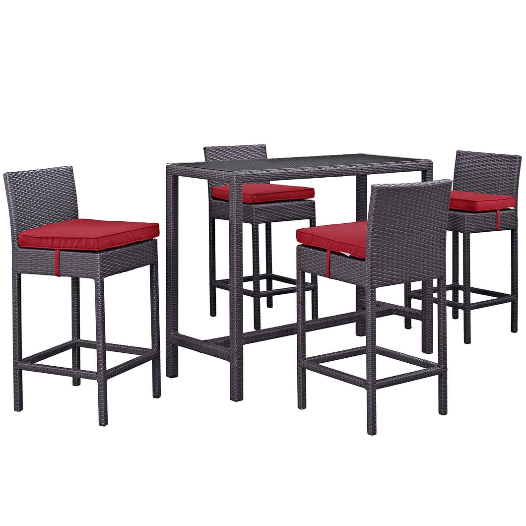 Convene 5 Piece Outdoor Patio Pub Set by Modway