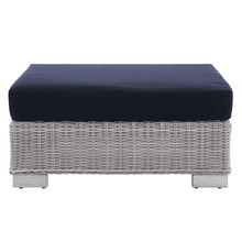 Load image into Gallery viewer, Conway 2-Piece Sunbrella¨ Outdoor Patio Wicker Rattan Armchair and Ottoman Set by Modway
