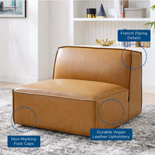 Load image into Gallery viewer, Restore Vegan Leather Sectional Sofa Armless Chair by Modway
