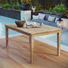 Load image into Gallery viewer, Marina 60&quot; Outdoor Patio Teak Dining Table by Modway
