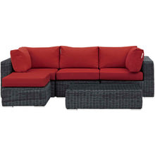 Load image into Gallery viewer, Summon 5 Piece Outdoor Patio Sunbrella¨ Sectional Set by Modway
