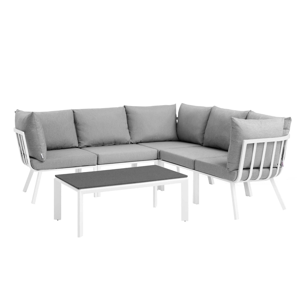 Riverside 6 Piece Outdoor Patio Aluminum Set by Modway