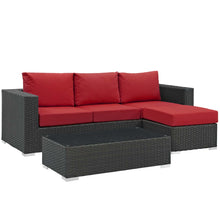 Load image into Gallery viewer, Sojourn 3 Piece Outdoor Patio Sunbrella¨ Sectional Set by Modway
