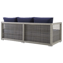 Load image into Gallery viewer, Aura 6 Piece Outdoor Patio Wicker Rattan Set by Modway
