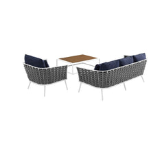 Load image into Gallery viewer, Stance 3 Piece Outdoor Patio Aluminum Sectional Sofa Set by Modway
