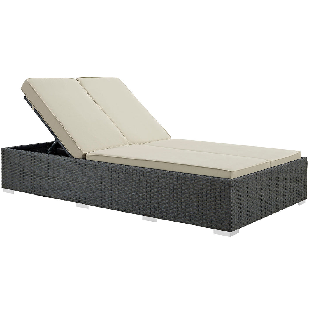 Sojourn Outdoor Patio Sunbrella¨ Double Chaise by Modway
