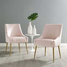 Load image into Gallery viewer, Discern Upholstered Performance Velvet Dining Chair Set of 2 by Modway
