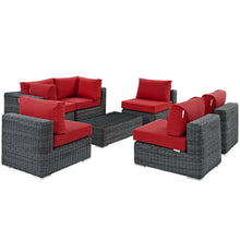 Load image into Gallery viewer, Summon 7 Piece Outdoor Patio Sunbrella¨ Sectional Set by Modway
