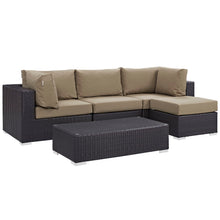 Load image into Gallery viewer, Convene 5 Piece Outdoor Patio Sectional Set by Modway
