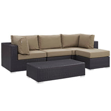 Load image into Gallery viewer, Convene 5 Piece Outdoor Patio Sectional Set
