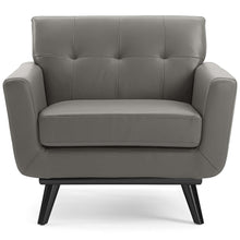 Load image into Gallery viewer, Engage Top-Grain Leather Living Room Lounge Accent Armchair by Modway

