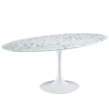 Load image into Gallery viewer, Lippa 78&quot; Oval Artificial Marble Dining Table
