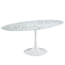 Load image into Gallery viewer, Lippa 78&quot; Oval Faux Marble Dining Table by Modway
