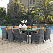 Load image into Gallery viewer, Summon 11 Piece Outdoor Patio Sunbrella¨ Dining Set by Modway
