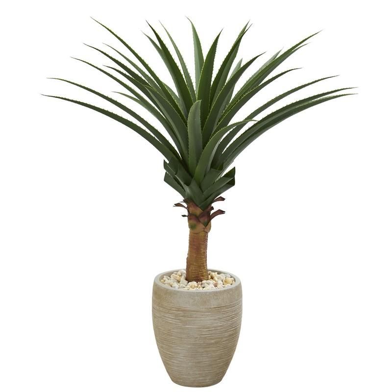 Agave Artificial Plant in Sand Colored Planter