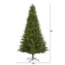 Load image into Gallery viewer, 8&#39; Vermont Fir Artificial Christmas Tree with 450 Clear LED Lights
