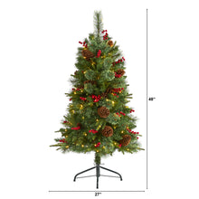 Load image into Gallery viewer, 4&#39; Norway Mixed Pine Artificial Christmas Tree w/ 150 Clear LED Lights
