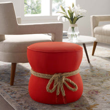 Load image into Gallery viewer, Beat Nautical Rope Upholstered Fabric Ottoman by Modway
