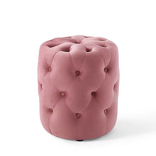 Load image into Gallery viewer, Amour Tufted Button Round Performance Velvet Ottoman by Modway
