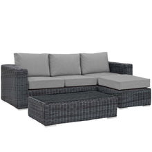 Load image into Gallery viewer, Summon 3 Piece Outdoor Patio Sunbrella¨ Sectional Set by Modway
