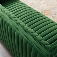 Load image into Gallery viewer, Conjure Channel Tufted Velvet Sofa
