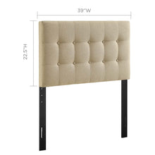 Load image into Gallery viewer, Emily Upholstered Fabric Twin Headboard by Modway
