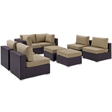 Load image into Gallery viewer, Convene 8 Piece Outdoor Patio Sectional Set by Modway
