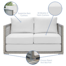 Load image into Gallery viewer, Aura Outdoor Patio Wicker Rattan Loveseat by Modway
