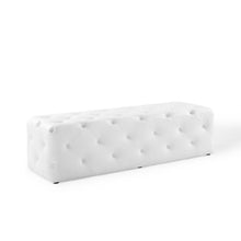 Load image into Gallery viewer, Amour 60&quot; Tufted Button Entryway Faux Leather Bench by Modway
